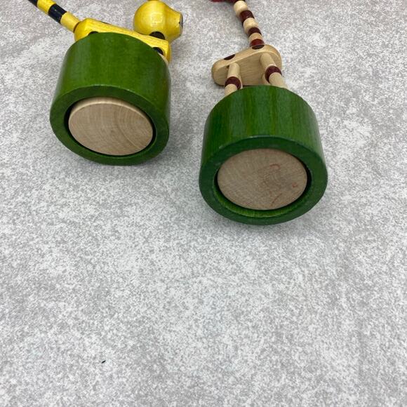 Vintage Petra Toys Giraffe & Leopard Push Puppets - Picture 4 of 5